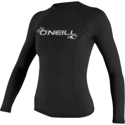 ONeill 2024 O'neill Básico De Mujer Skins Manga Larga Crew Lycra Vest 3549 - Negro