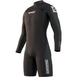 2024 Mystic Hombres Star 3/2mm Manga Larga Chest Zip Shorty Neopreno 210308 - Black