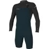 ONeill 2024 O'Neill Hombres Hammer 2mm Manga Larga Chest Zip Shorty Neopreno 4928 - Slate / Black