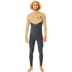 2023 Rip Curl Hombres E-Bomb Searchers 4/3mm Zip Free Neopreno WSMYWE - Dark Khaki