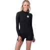 2024 Rip Curl Mujer G-Bomb 2mm Back Zip Manga Larga Shorty Neopreno WSP8AW - Black