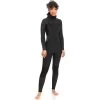 2024 Roxy Mujer Swell Series 5/4/3mm Chest Zip Con Capucha Neopreno ERJW203012 - Black