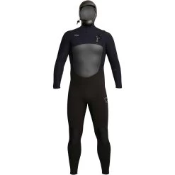 2024 Xcel Hombres Infiniti 5/4mm Con Capucha Chest Zip Neopreno MR54ZH20 - Black