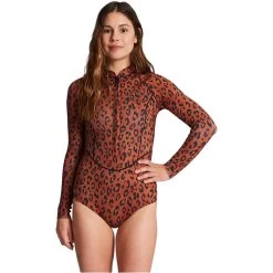 2024 Billabong Mujer Salty Dayz Light 1mm Traje Primavera Manga Larga Abjw400106 - Spotted