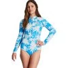 2024 Billabong Mujer Salty Dayz Light 1mm Manga Larga Neopreno De Primavera ABJW400106 - Blue Hawaii