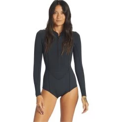 2024 Billabong Mujer Salty Dayz Manga Larga 2mm Shorty Neopreno ABJW400100 - Black