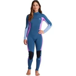 2023 Billabong Mujer Synergy 5/4mm Back Zip Neopreno ABJW100134 - Deep Sea