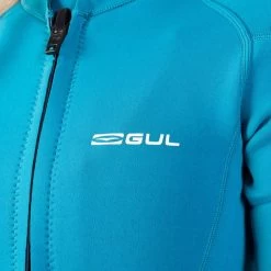 2024 Gul Luna7 Para Mujer Front Zip Chaqueta De Neopreno Sup La6301-c1 - Marbel / Teal -Aqua Sport Tienda 202320Gul20Womens20Luna720Front20Zip20Wetsuit20Jacket20LA6301 C120 20Marbel2020Teal2020Close20Up.2000x2000