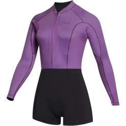 2024 Mystic Mujer Lunar 2mm Longarm Front Zip Shorty Neopreno 35000.230112 - Sunset Purple
