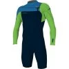 ONeill 2024 O'Neill Hombres Hammer 2mm Manga Larga Chest Zip Shorty Neopreno 4928 - Abyss / Dayglo / Ocean