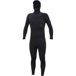 ONeill 2024 O'Neill Hombres HyperFreak+ 5/4mm Chest Zip Con Capucha Neopreno 5347 - Black