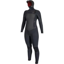 ONeill 2024 O'Neill Mujer Psycho Tech 6/4mm Chest Zip Con Capucha Neopreno 5548 - Black
