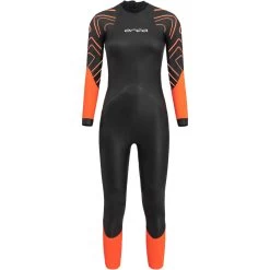 2024 Orca Mujer Zeal Hi-Vis Back Zip Open Water Swim Neopreno NN2Z - Black