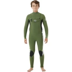 2024 Rip Curl Junior Dawn Patrol 5/3mm Chest Zip Neopreno 13JBFS - Green