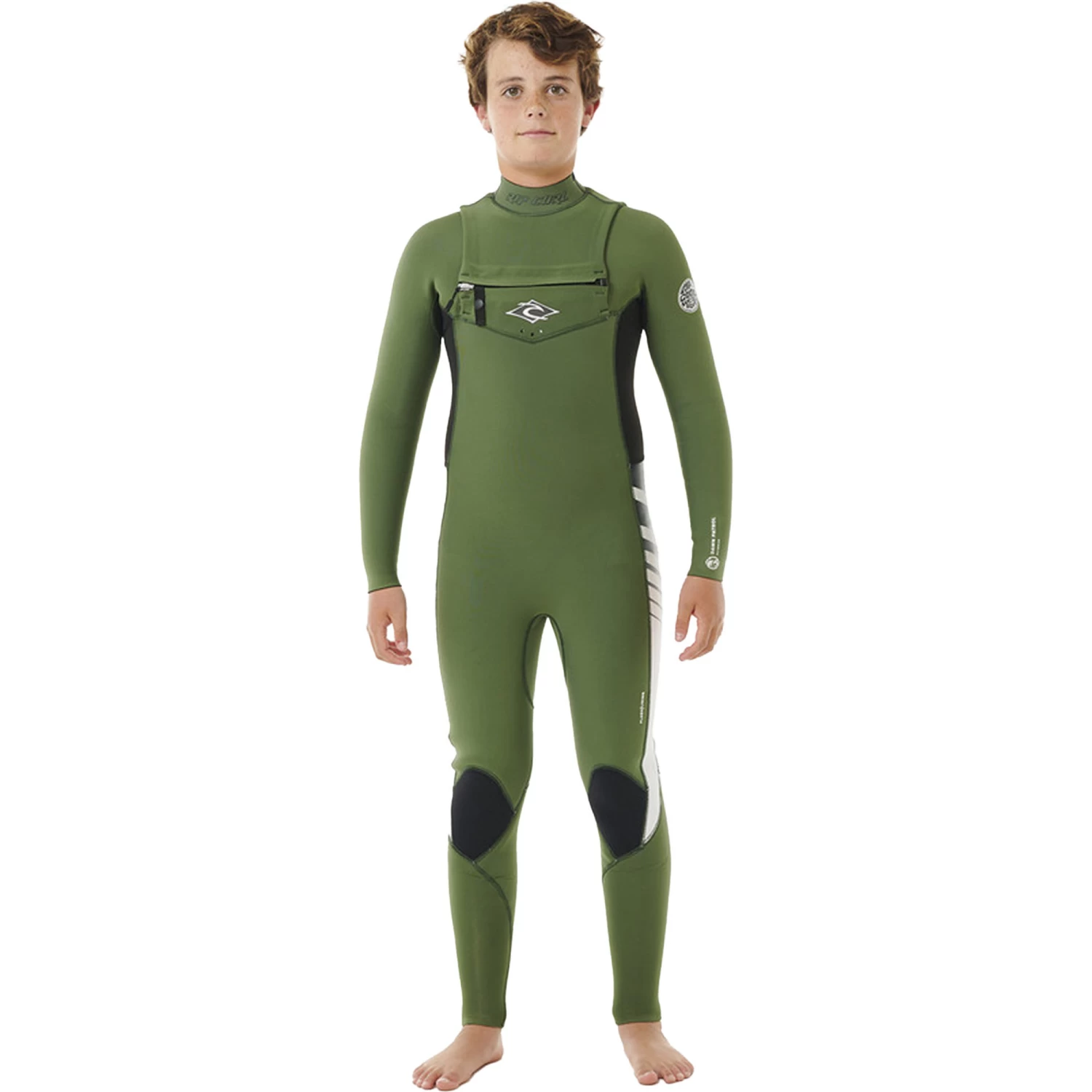 2024 Rip Curl Junior Dawn Patrol 5/3mm Chest Zip Neopreno 13JBFS - Green 1 2024 Rip Curl Junior Dawn Patrol 5/3mm Chest Zip Neopreno 13JBFS - Green