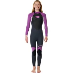 2024 Rip Curl Junior Omega 5/3mm Back Zip Neopreno 13NBFS - Purple