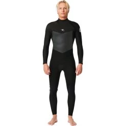 2024 Rip Curl Hombres Dawn Patrol 4/3mm Back Zip Neopreno 15AMFS - Black