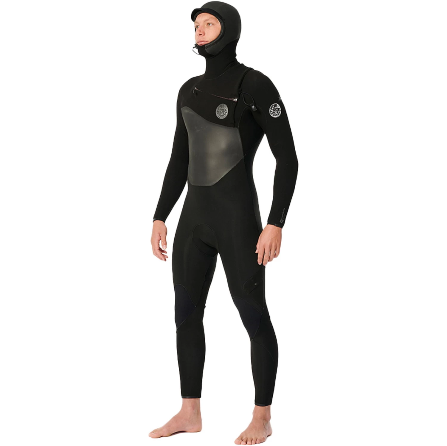 2024 Rip Curl Hombres Flashbomb 6/4mm Chest Zip Con Capucha Neopreno 14FMFS - Black 3 2024 Rip Curl Hombres Flashbomb 6/4mm Chest Zip Con Capucha Neopreno 14FMFS - Black - Imagen 3