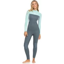 2024 Roxy Mujer Prologue 4/3mm Gbs Back Zip Neopreno ERJW103154 - Ice Green