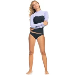 2024 Roxy Mujer Swell Serie 1mm Chaqueta De Neopreno ERJW803026 - Anthracite Splash