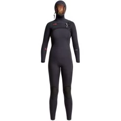 2024 Xcel Mujer Comp X 5.5/4.5mm Con Capucha Chest Zip Neopreno XW23WN55C2H0 - Black