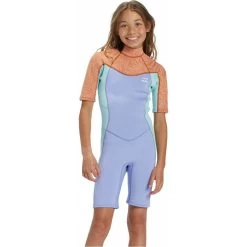2024 Billabong Junior Foil 2mm Back Zip Shorty Neopreno ABBW500113 - Cosmic Blue