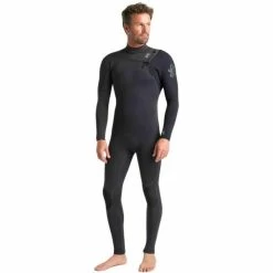 2024 C-Skins Hombres Session 4/3mm Chest Zip Neopreno C-SE43MCZ - Anthracite / Meteor X / Black