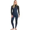 2024 C-Skins Mujer NuWave Surflite 4/3mm Back Zip Neopreno C-NSL43WBZ - Bluestone / Black / Saffron