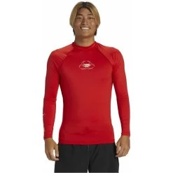 2024 Quiksilver Hombres Saturn UV50 Chaleco De Lycra De Manga Larga AQYWR03149 - High Risk Red