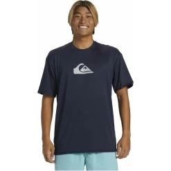 2024 Quiksilver Hombres Camiseta De Surf De Manga Corta Everyday Surf UV50 AQYWR03135 - Dark Navy