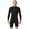2024 Rip Curl Hombres Dawn Patrol 2mm Manga Larga Back Zip Shorty Neopreno 11JMSP - Black