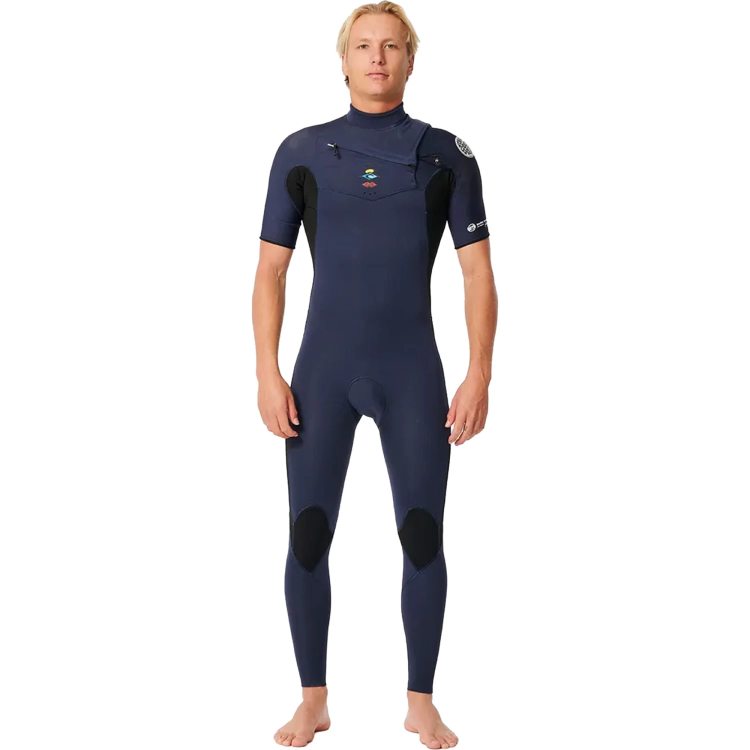 2024 Rip Curl Hombres Dawn Patrol Performance 2mm Manga Corta Chest Zip Neopreno 15LMFS - Dark Navy 1 2024 Rip Curl Hombres Dawn Patrol Performance 2mm Manga Corta Chest Zip Neopreno 15LMFS - Dark Navy
