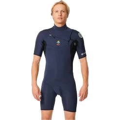 2024 Rip Curl Hombres Dawn Patrol 2mm Gbs Chest Zip Shorty Neopreno 11IMSP - Dark Navy