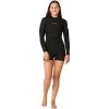 2024 Rip Curl Mujer Dawn Patrol 2mm Manga Larga Back Zip Traje De Primavera 133WSP - Black