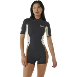 2024 Rip Curl Mujer Dawn Patrol 2mm Back Zip Shorty Neopreno 136WSP - Light Brown