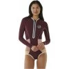 2024 Rip Curl Mujer G-Bomb 1mm Hi-Cut Manga Larga Shorty Neopreno 13FWSP - Plum