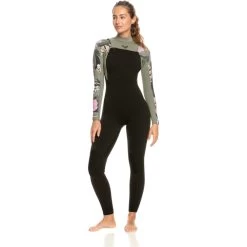 2024 Roxy Mujer Elite 4/3mm Gbs Chest Zip Neopreno ERJW103134 - Anthracite Classic Pro Surf