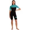 2024 Jobe Mujer Sofia 3/2mm Back Zip Shorty Neopreno 3036230 - Vintage Teal