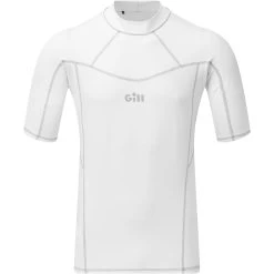 2024 Gill Mens Pro Short Sleeve Rash Vest 5021 - White