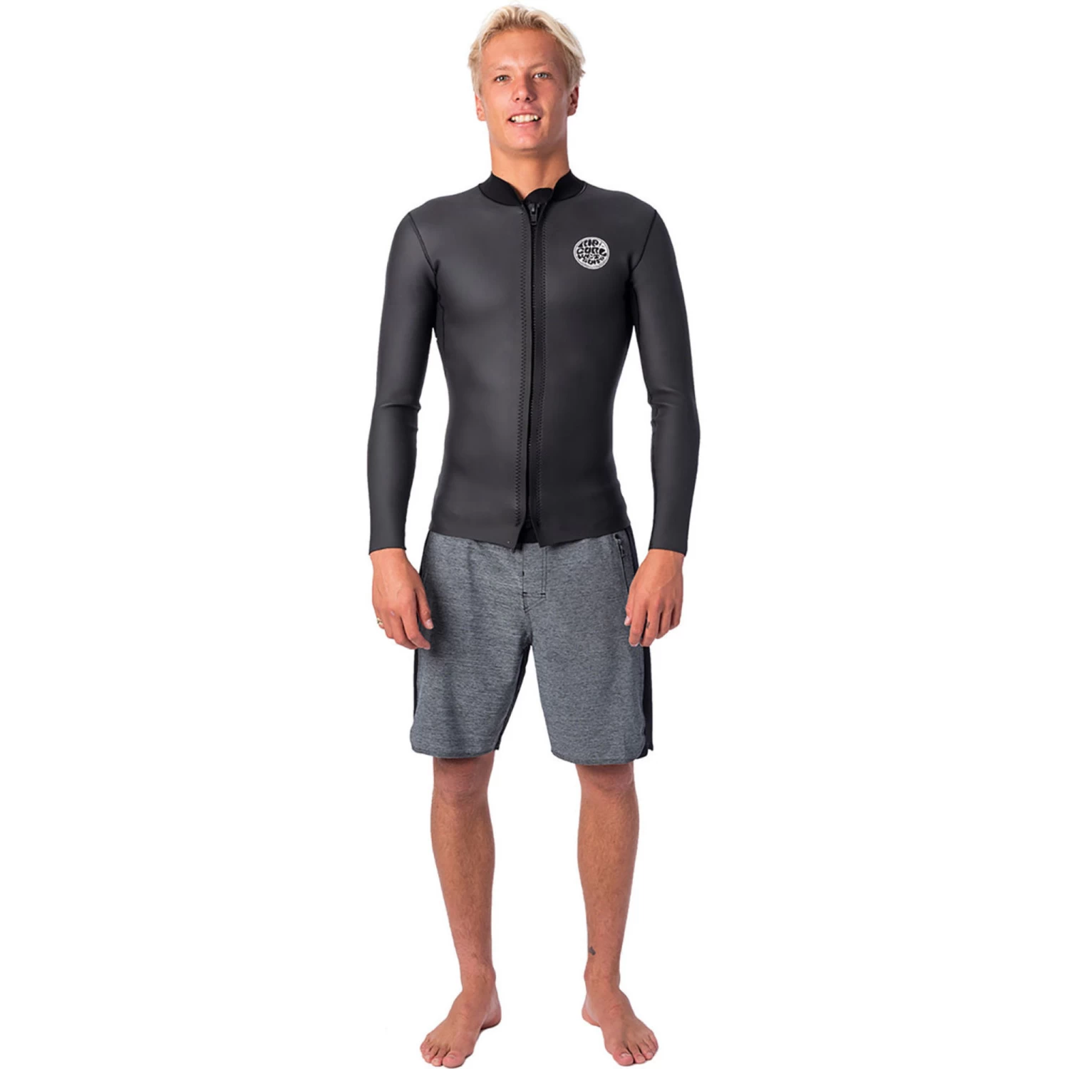 2024 Rip Curl De Los Hombres Dawn Patrol Front Zip 1.5mm De Neopreno Chaqueta Wve9mm - Negro 1 2024 Rip Curl De Los Hombres Dawn Patrol Front Zip 1.5mm De Neopreno Chaqueta Wve9mm - Negro
