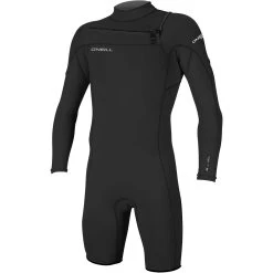 ONeill 2024 O'Neill Hombres Hammer 2mm Manga Larga Chest Zip Shorty Neopreno 4928 - Black