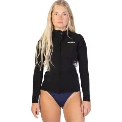 2024 Gul Mujer Response 3/2mm Bolero Neopreno Jacket RE6305-B9 - Black -Aqua Sport Tienda 36475 202320Gul20Womens20Response2032mm20Bolero20Wetsuit20Jacket20RE6305 B920 20Black20111.2000x2000