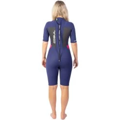 Aqua Sport Tienda -Aqua Sport Tienda 39973 202320Gul20Womens20Response2032mm20Back20Zip20Shorty20Wetsuit20RE3318 C120 20Navy2020Paisley20back201.2000x2000