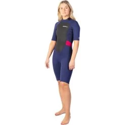 2024 Gul Mujer Response 3/2mm Back Zip Shorty Neopreno RE3318-C1 - Navy / Paisley -Aqua Sport Tienda 39973 202320Gul20Womens20Response2032mm20Back20Zip20Shorty20Wetsuit20RE3318 C120 20Navy2020Paisley20front201.2000x2000