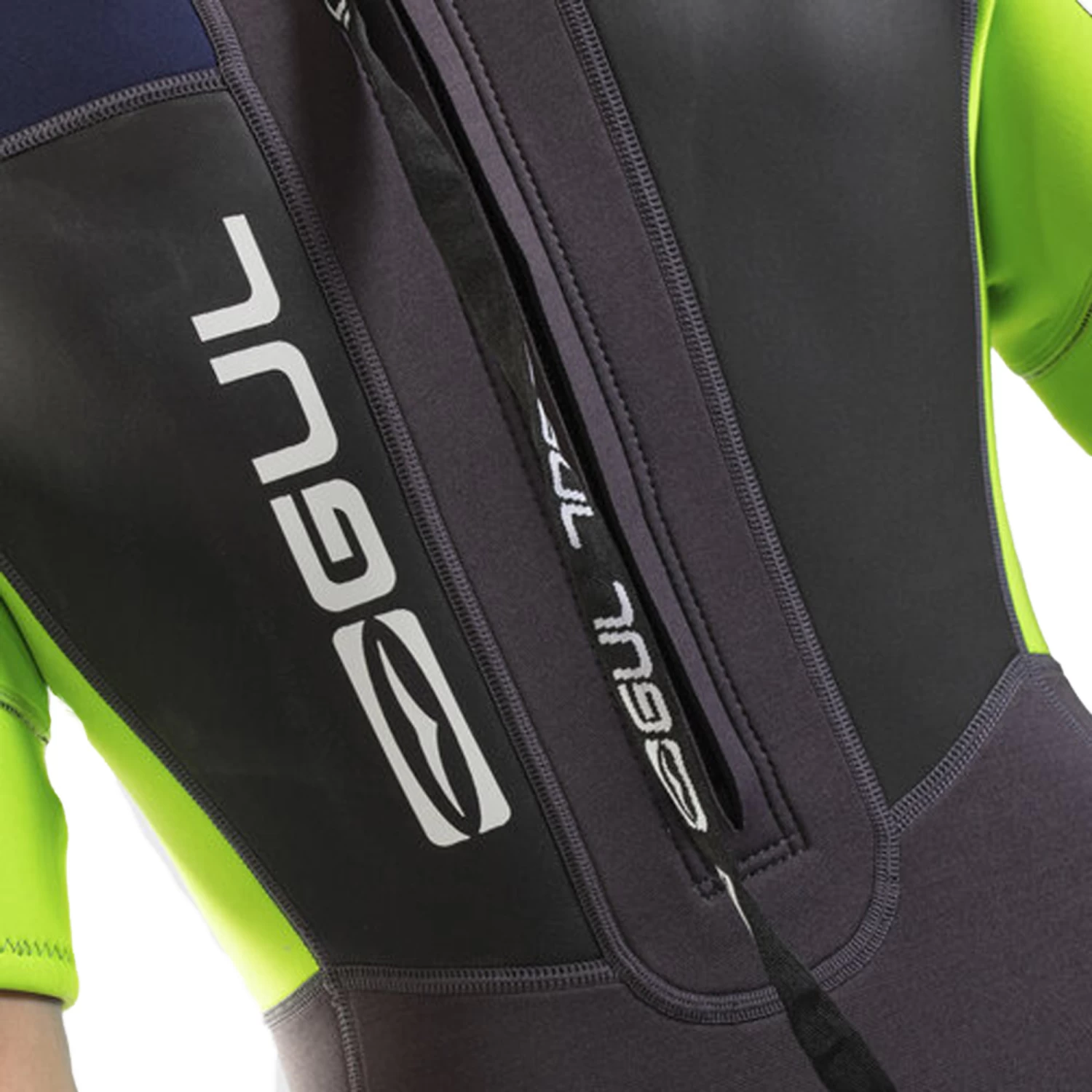 2024 Gul Hombres Response 3/2mm Back Zip Shorty Neopreno RE3319-C1 - Grey / Sulphur 4 2024 Gul Hombres Response 3/2mm Back Zip Shorty Neopreno RE3319-C1 - Grey / Sulphur - Imagen 4