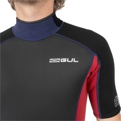 2024 Gul Hombres Response 3/2mm Back Zip Shorty Neopreno RE3319-C1 - Navy / Red -Aqua Sport Tienda 39979 202320Gul20Mens20Response2032mm20Back20Zip20Shorty20Wetsuit20RE3319 C120 20Navy2020Red2020Close20Up202.2000x2000