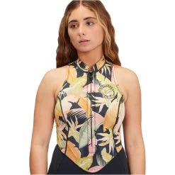 2022 Billabong Mujer Salty Jane 2mm Front Zip Neopreno F42F10 - Jungle Night -Aqua Sport Tienda 41635 202220Billabong20Womens20Salty20Jane202mm20Back20Zip20Wetsuit20F42F1020 20Jungle20Night20close20up.2000x2000