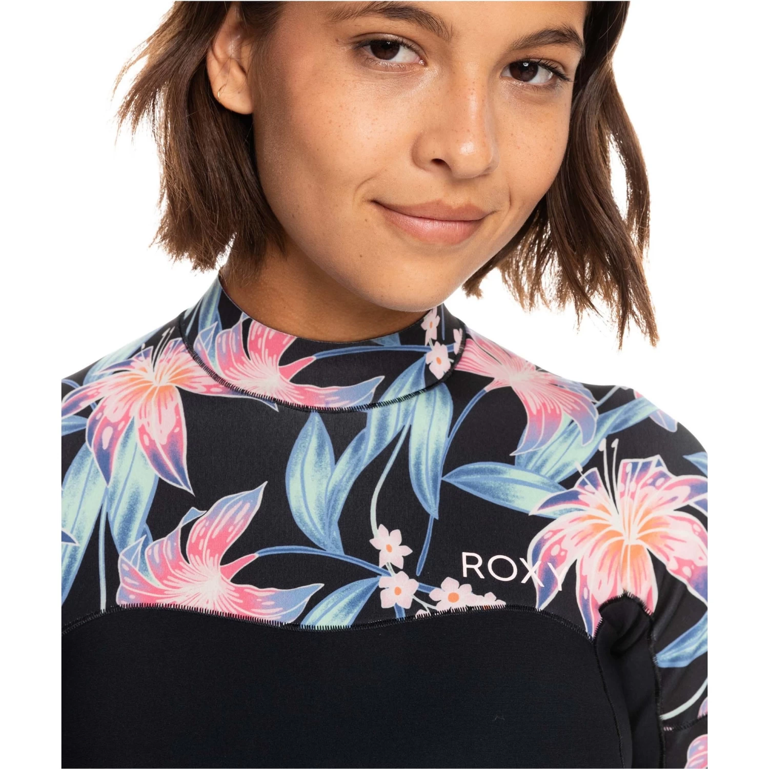 Chaqueta De Traje De Neopreno 2024 Roxy Swell Series 1mm Para Mujer Erjw803026 - Anthracite Paradise 3 Chaqueta De Traje De Neopreno 2024 Roxy Swell Series 1mm Para Mujer Erjw803026 - Anthracite Paradise - Imagen 3