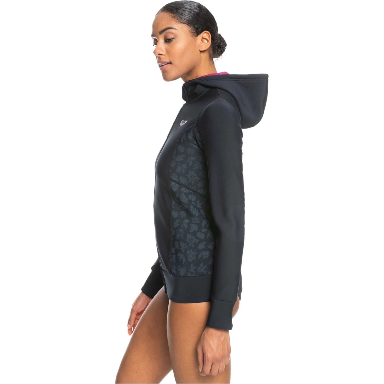 2024 Roxy Mujer Swell Series 1mm Chaqueta De Remo Con Capucha Erjw803027 -negro 2 2024 Roxy Mujer Swell Series 1mm Chaqueta De Remo Con Capucha Erjw803027 -negro - Imagen 2