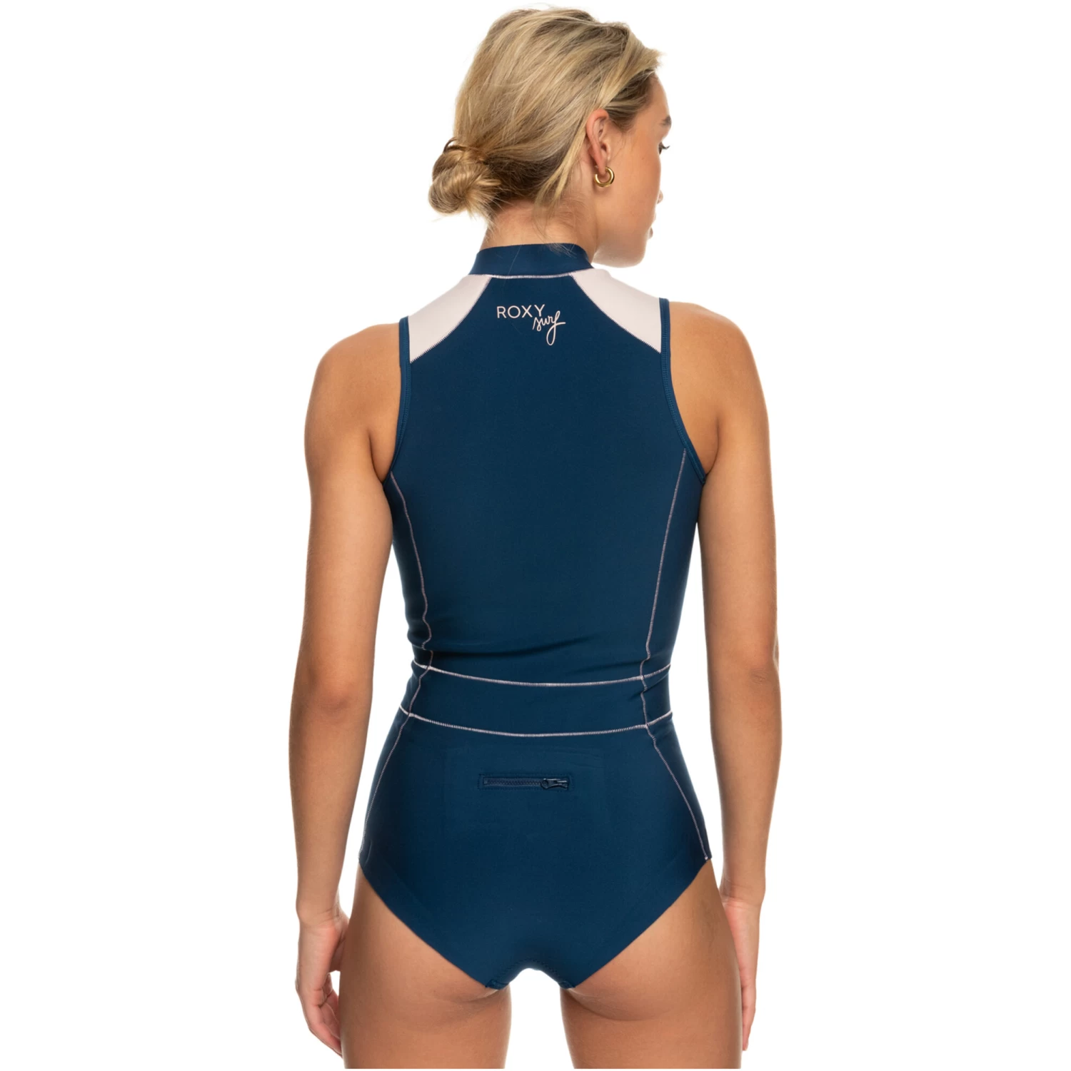 2023 Roxy Mujer Rise 1.5mm Front Zip Short Jane Neopreno ERJW603026 - Iodine Blue 2 2023 Roxy Mujer Rise 1.5mm Front Zip Short Jane Neopreno ERJW603026 - Iodine Blue - Imagen 2